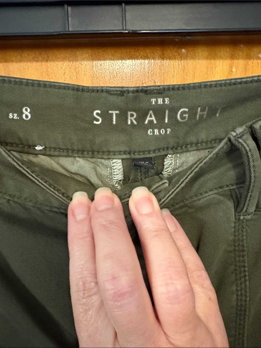 White House Black Market Olive Green Straight Leg Pants - Picture 3 of 11